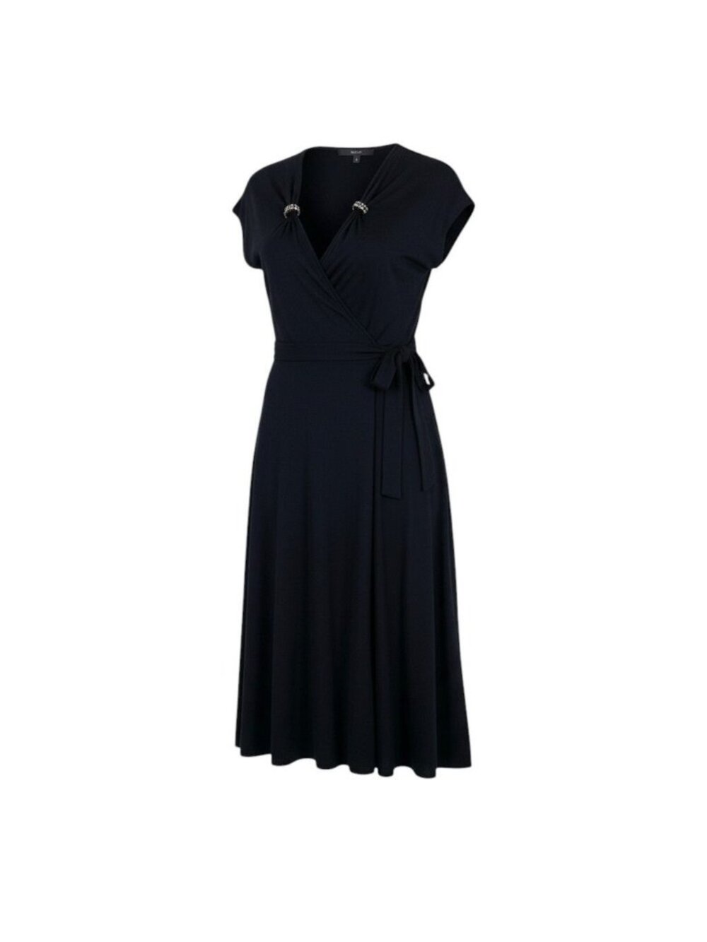 Gucci Rhinestone Dress Open Front Black Rayon S